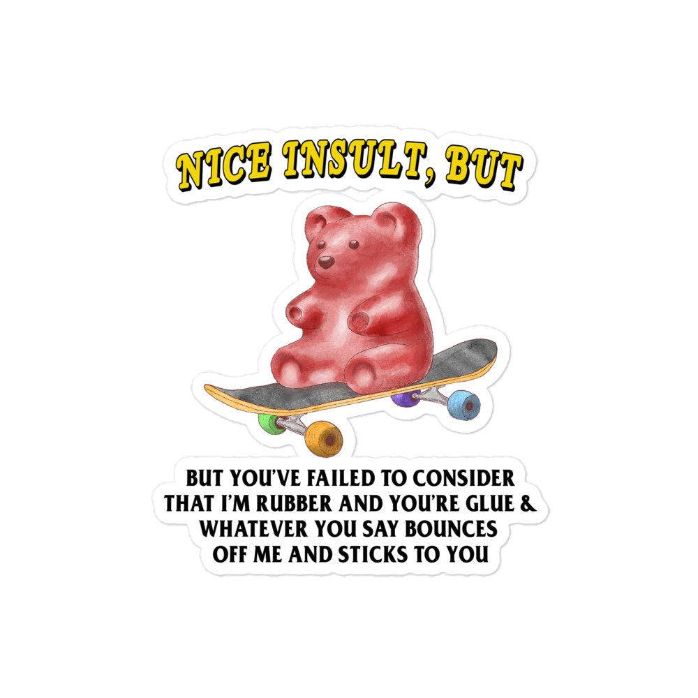 Nice Insult Bubble-free stickers