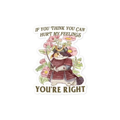 Hurt Feelings Bubble-free stickers