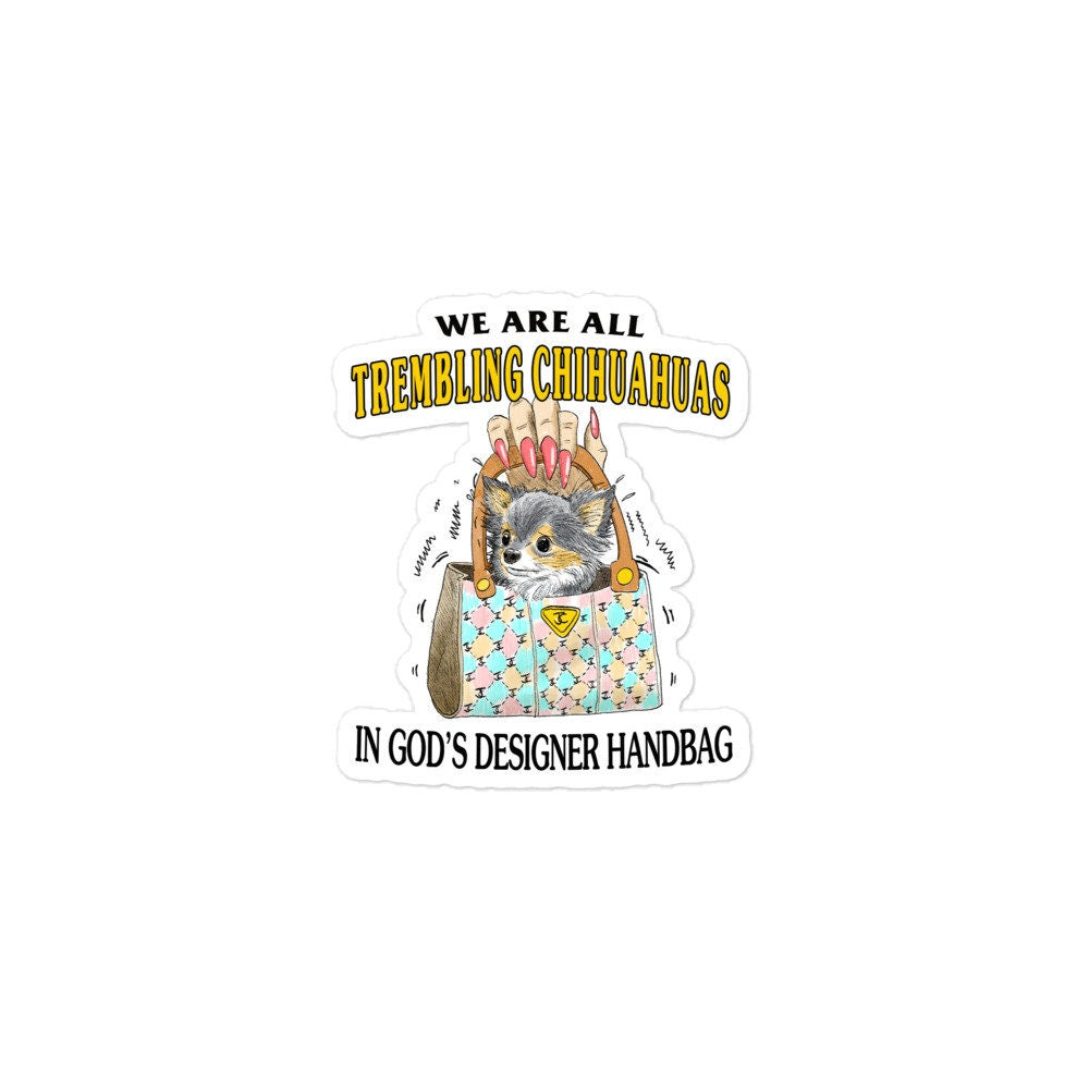 Trembling Chihuahua Bubble-free stickers