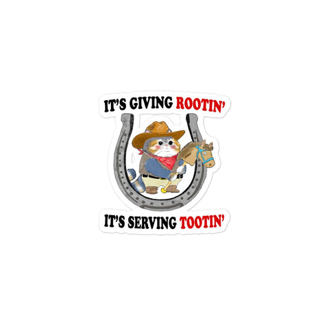 Giving Rootin Tootin Bubble-free stickers