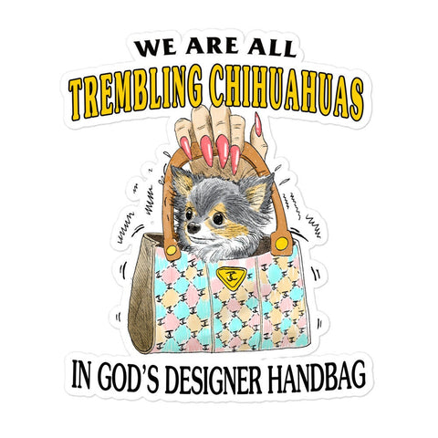 Trembling Chihuahua Bubble-free stickers