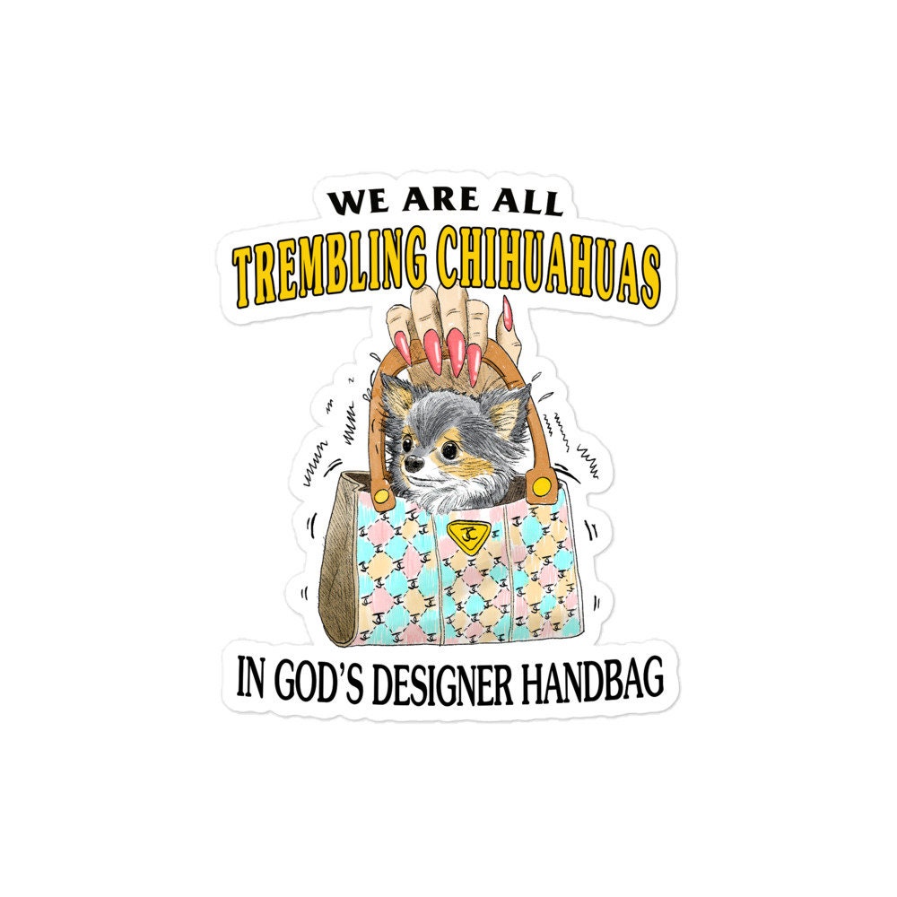 Trembling Chihuahua Bubble-free stickers