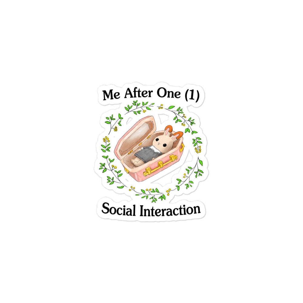 One Social Interaction Bubble-free stickers