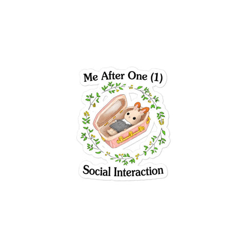 One Social Interaction Bubble-free stickers