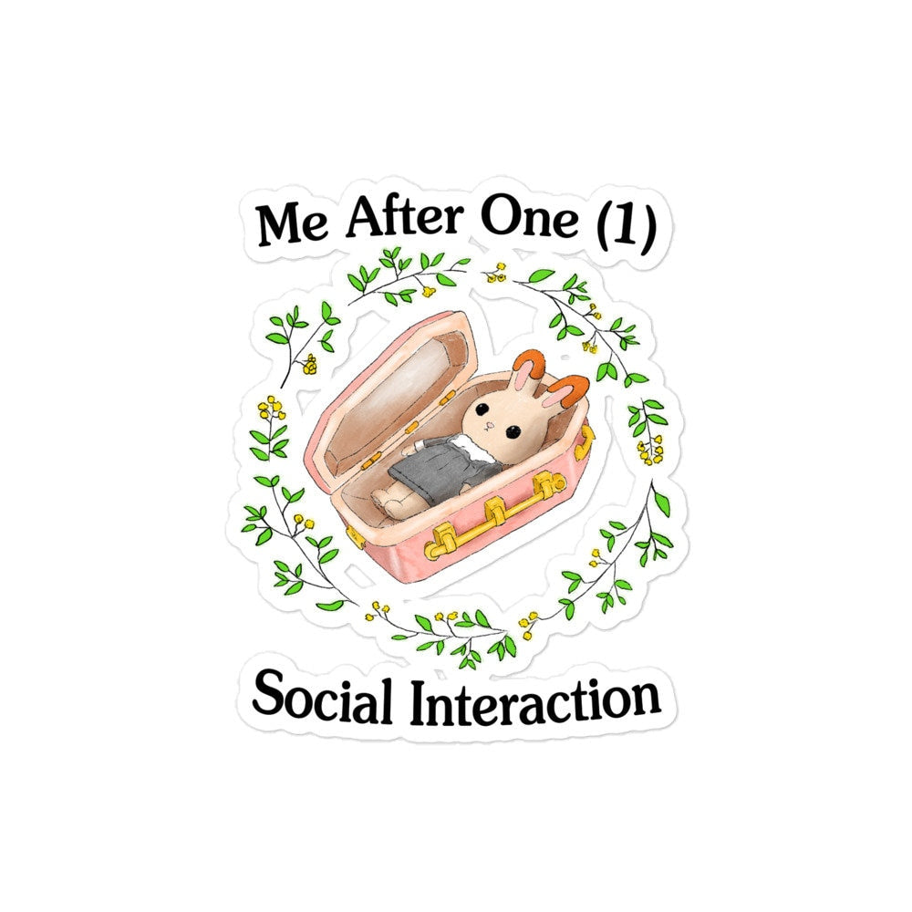 One Social Interaction Bubble-free stickers