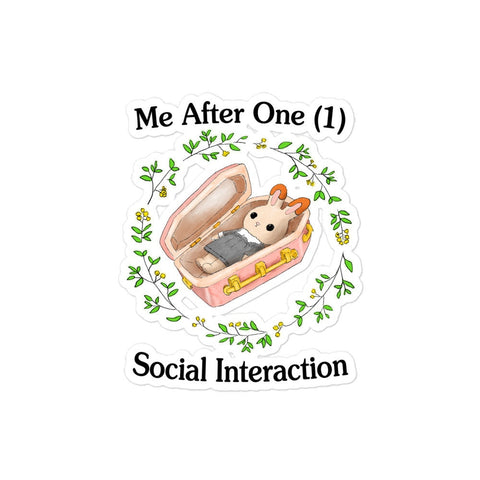 One Social Interaction Bubble-free stickers