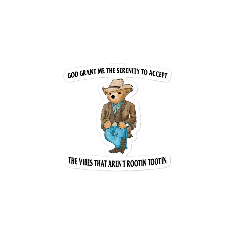 Serenity Bear Bubble-free stickers