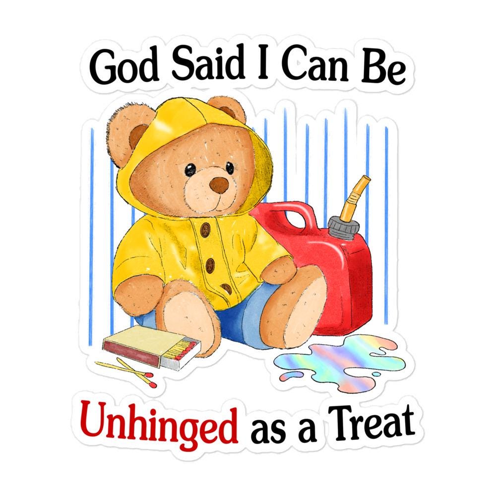 Unhinged Treat Bubble-free stickers
