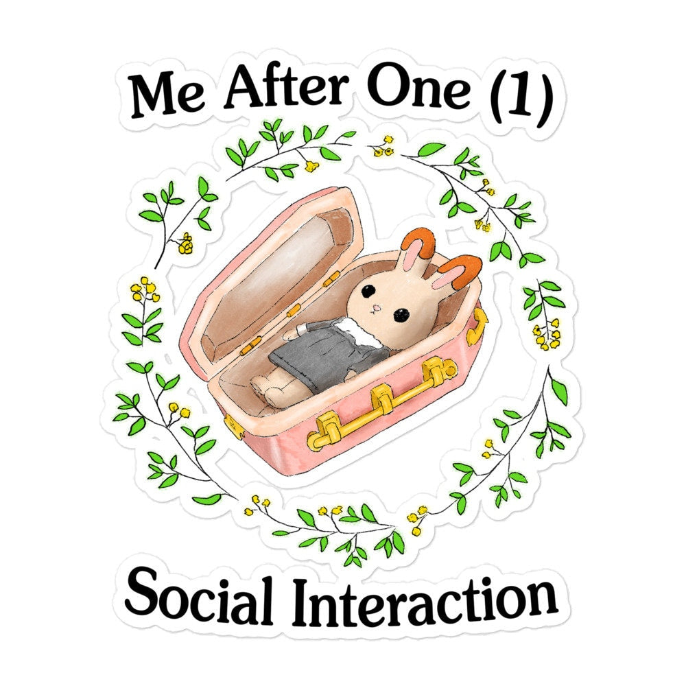 One Social Interaction Bubble-free stickers
