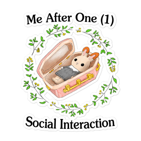 One Social Interaction Bubble-free stickers