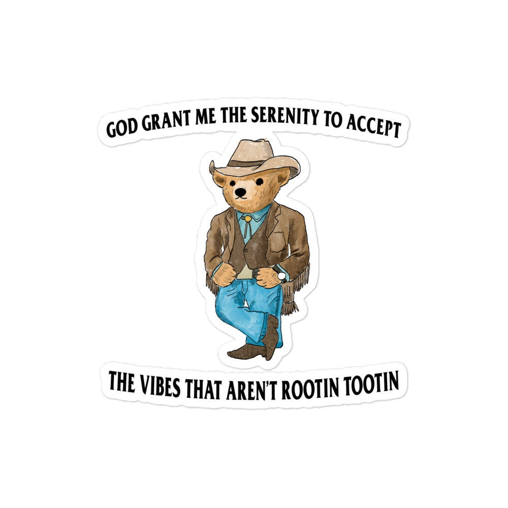 Serenity Bear Bubble-free stickers