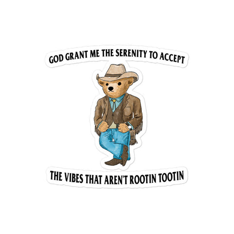 Serenity Bear Bubble-free stickers
