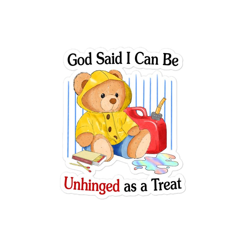 Unhinged Treat Bubble-free stickers