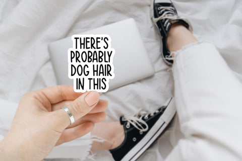 Probably Dog Fur in This sticker, funny stickers, laptop stickers, water bottle stickers, planner stickers, car stickers, sarcastic stickers