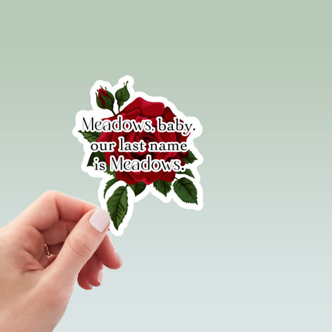 Meadows Baby Book Inspired Waterproof Vinyl Sticker, laptop stickers, haunting adeline, kindle sticker, smut, romance