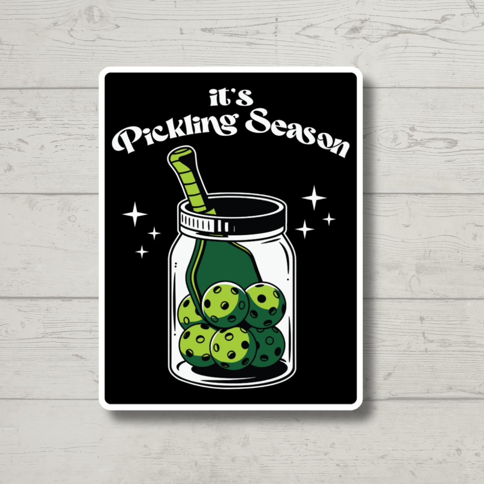 Pickling Season pickleball sticker, laptop sticker, water bottle sticker, pickleball gifts, funny stickers, sarcastic sticker