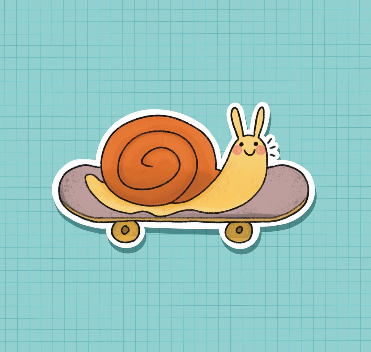 Radical Skateboarding Snail Sticker | Die Cut | Waterproof Vinyl