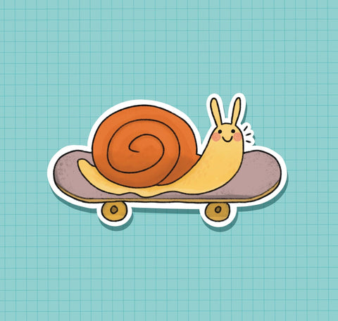 Radical Skateboarding Snail Sticker | Die Cut | Waterproof Vinyl
