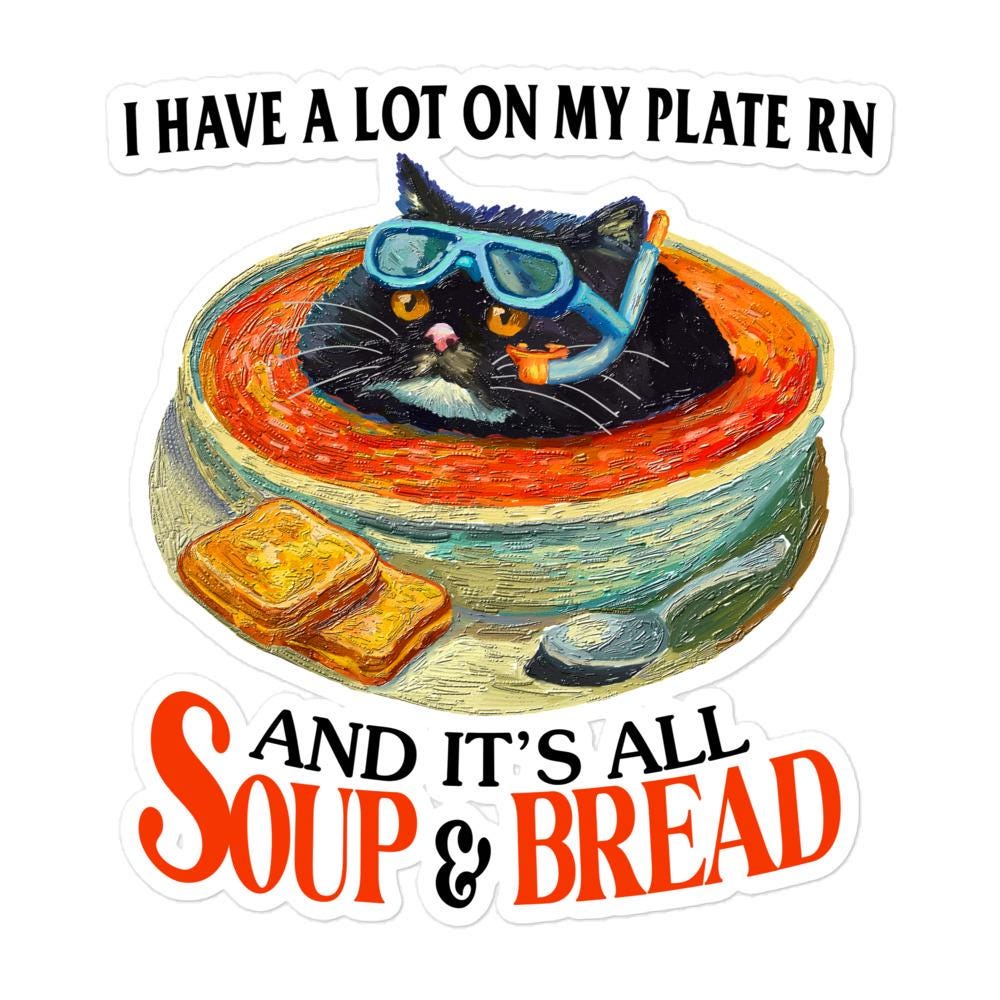 Soup and Bread Bubble-free stickers