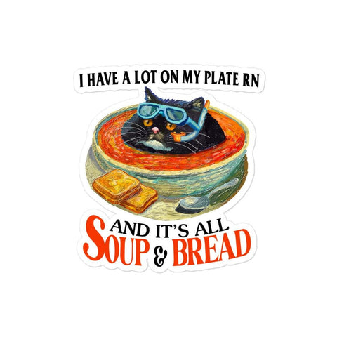 Soup and Bread Bubble-free stickers