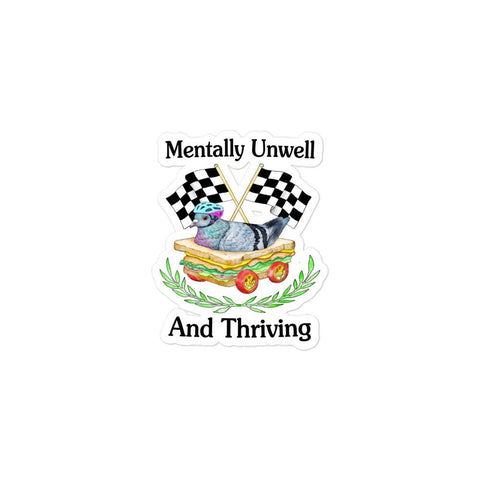 Mentally Unwell Bubble-free stickers