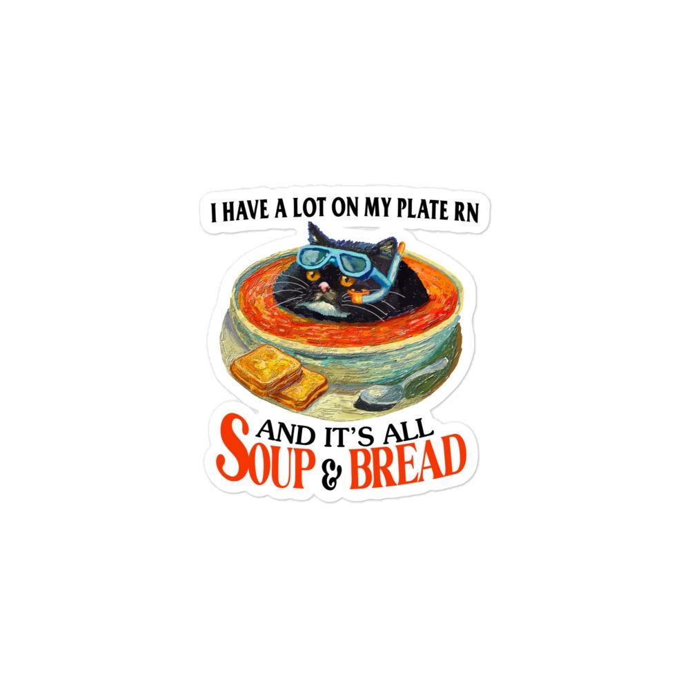Soup and Bread Bubble-free stickers