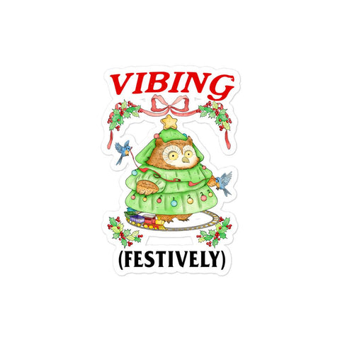 Festive Vibing Bubble-free stickers