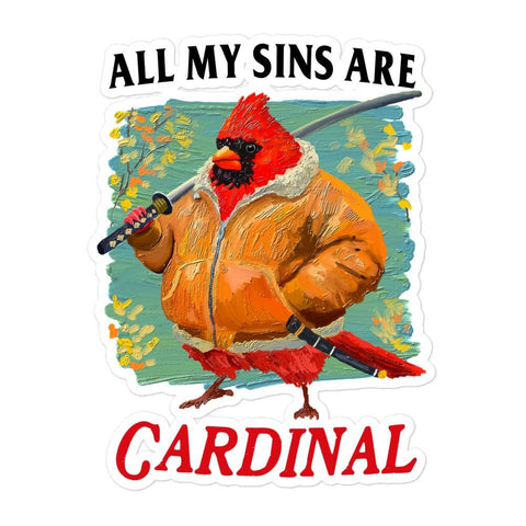 Cardinal Sins Bubble-free stickers