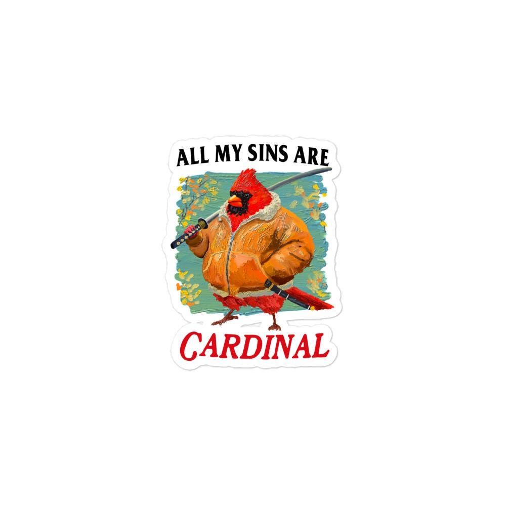 Cardinal Sins Bubble-free stickers