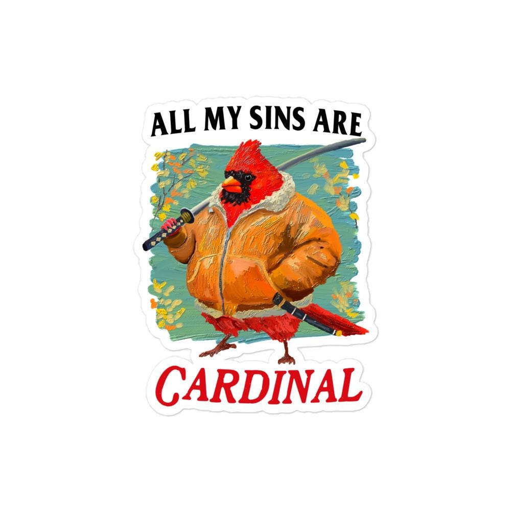 Cardinal Sins Bubble-free stickers