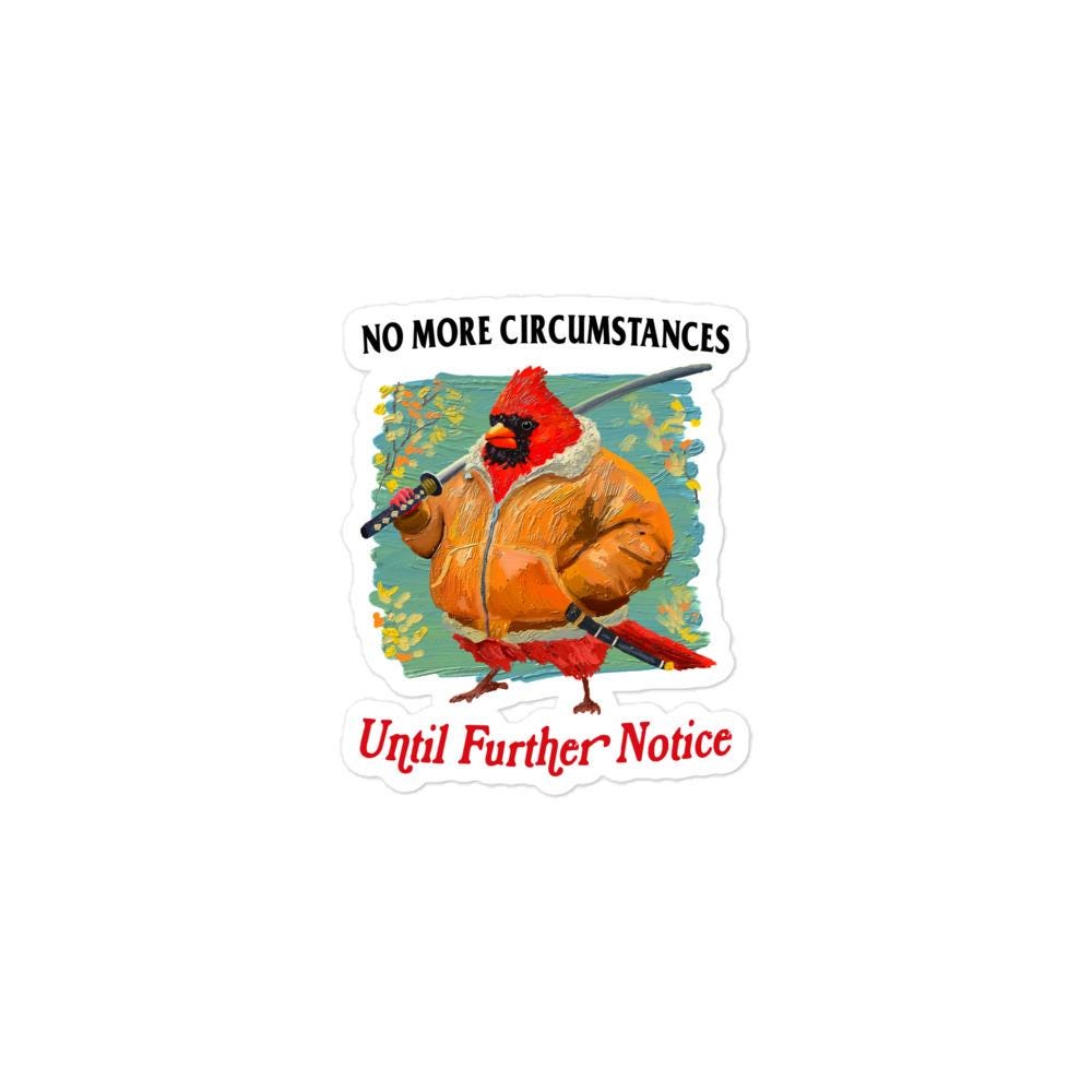 No More Circumstances Bubble-free stickers
