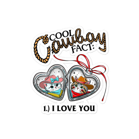 Cowboy Fact Bubble-free stickers