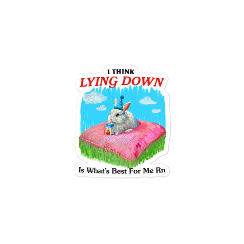 Lying Down Bubble-free stickers