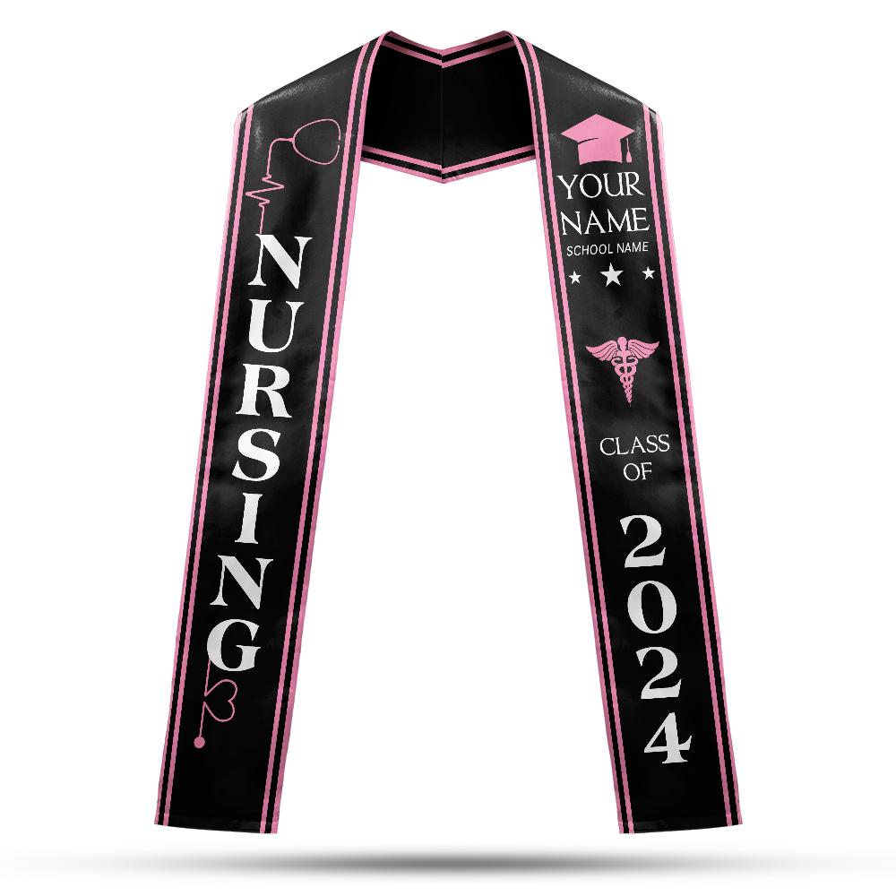 Personalized Nursing Stole, Custom Nursing Graduation Stole, RN Nursing Stole Graduation Class Of 2025, Nursing Graduation 2025 TD-0423-CAI5