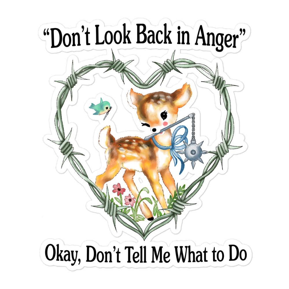 Don't Look Back Bubble-free stickers