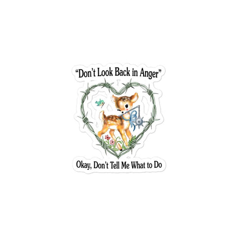 Don't Look Back Bubble-free stickers