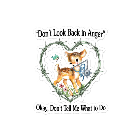 Don't Look Back Bubble-free stickers