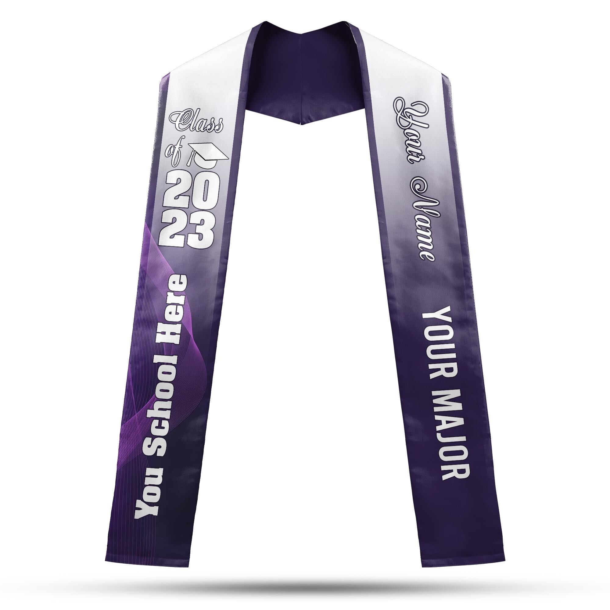 Personalized Graduation 2025 Stoles, Custom Class Of 2025 Stoles, Your High School Grad Sash, Any University Grad Stoles Sash TD-0417-8Q2R
