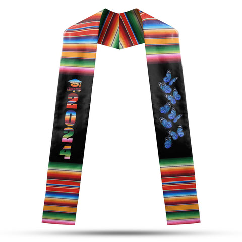Personalized Mexican Stole, Custom Mexican Graduation Stole, Mexican Stole Graduation Class Of 2025, Mexican Graduation Sash TD-0502-C5PZ
