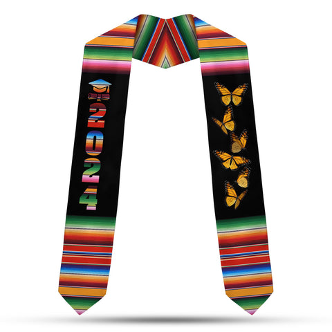 Personalized Mexican Stole, Custom Mexican Graduation Stole, Mexican Stole Graduation Class Of 2025, Mexican Graduation Sash TD-0502-A7PR