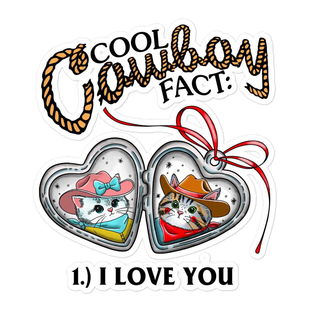 Cowboy Fact Bubble-free stickers