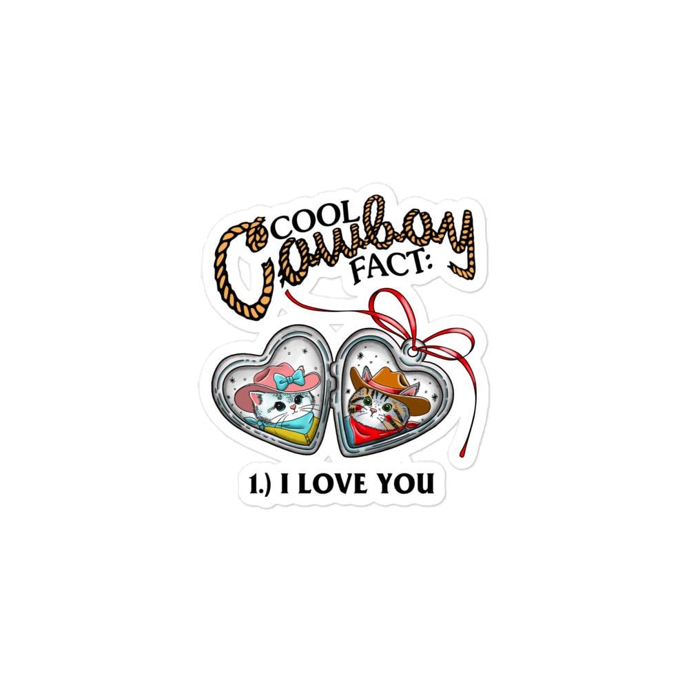 Cowboy Fact Bubble-free stickers
