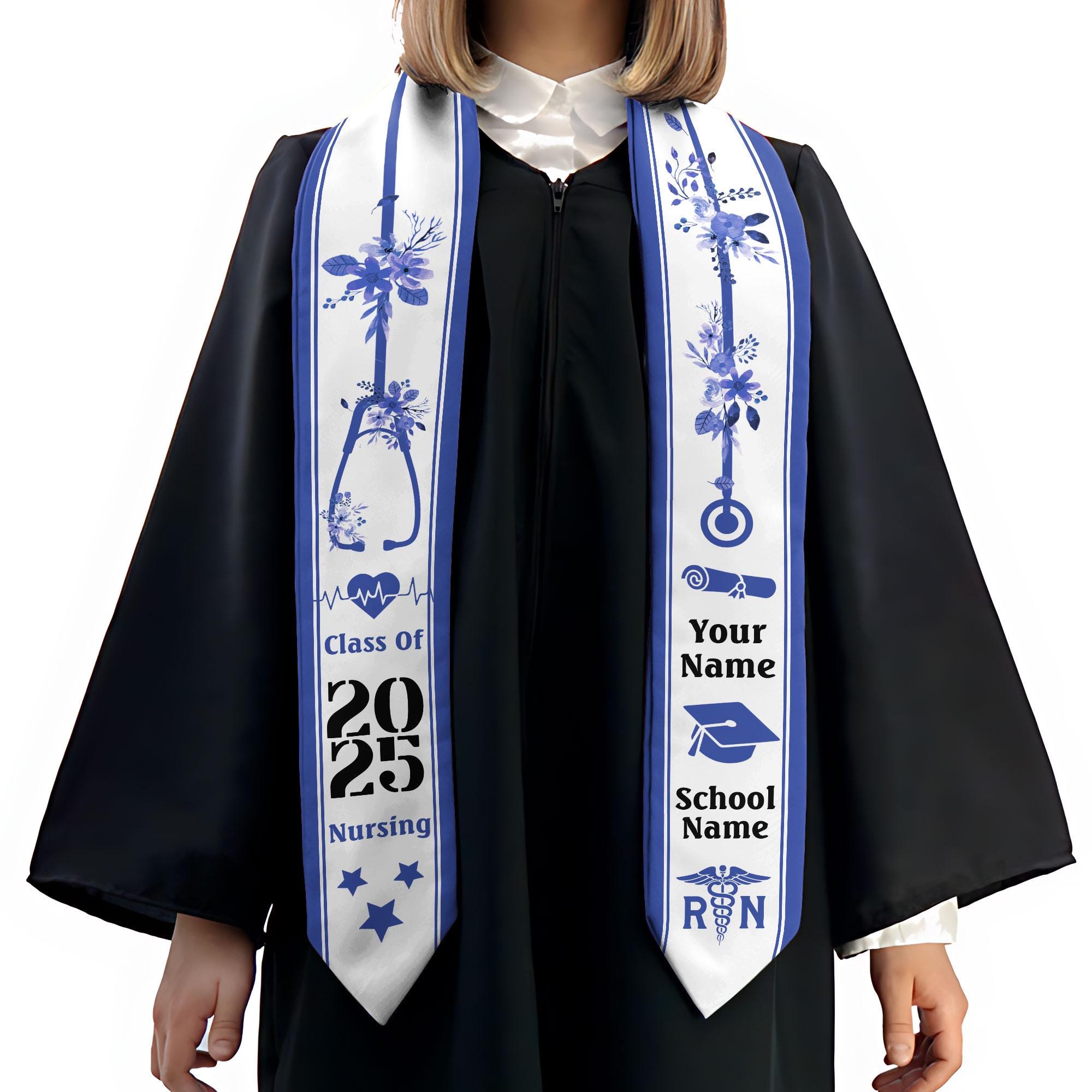 Customized Nursing Stole, Nursing Graduation Stole, RN Stole Nursing Stole Graduation 2025, Nursing Graduation, Nursing Stole Graduate 2025
