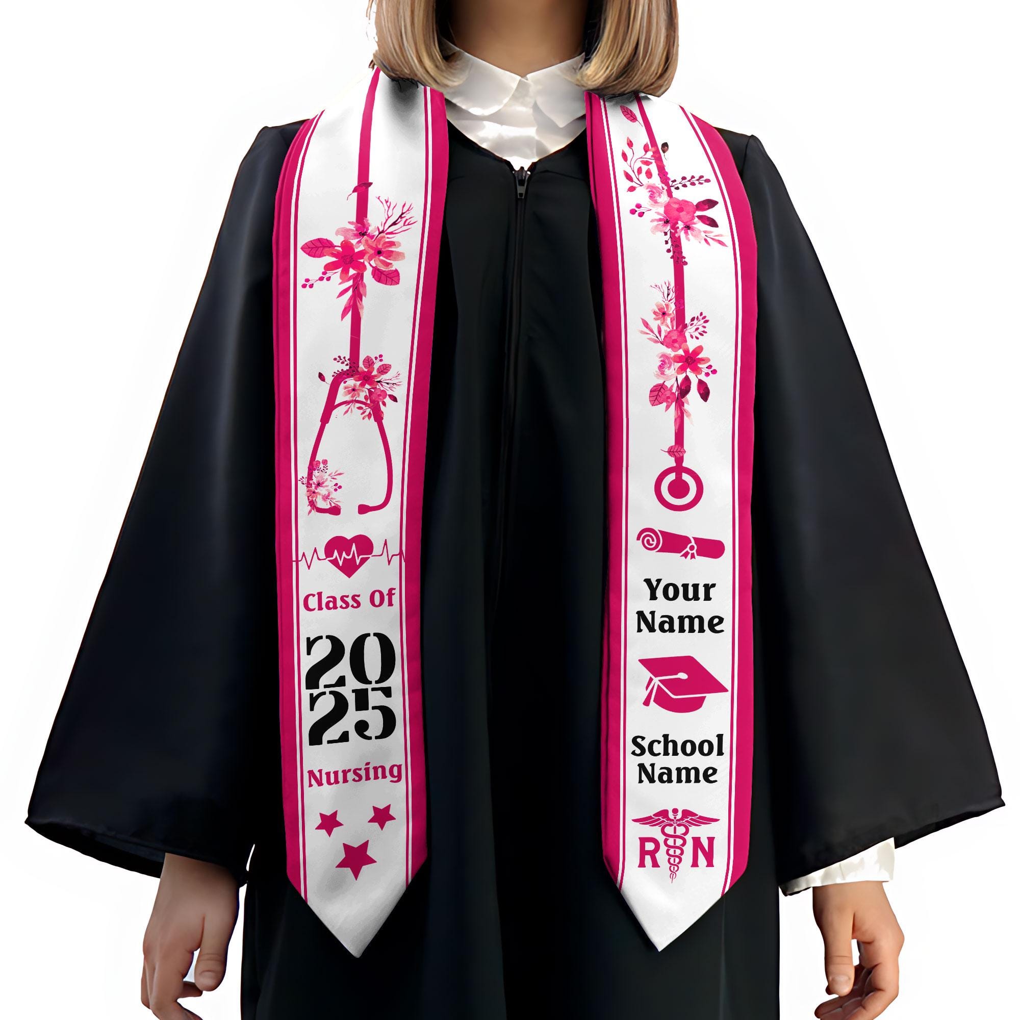 Customized Nursing Stole, Nursing Graduation Stole, RN Stole Nursing Stole Graduation 2025, Nursing Graduation, Nursing Stole Graduate 2025