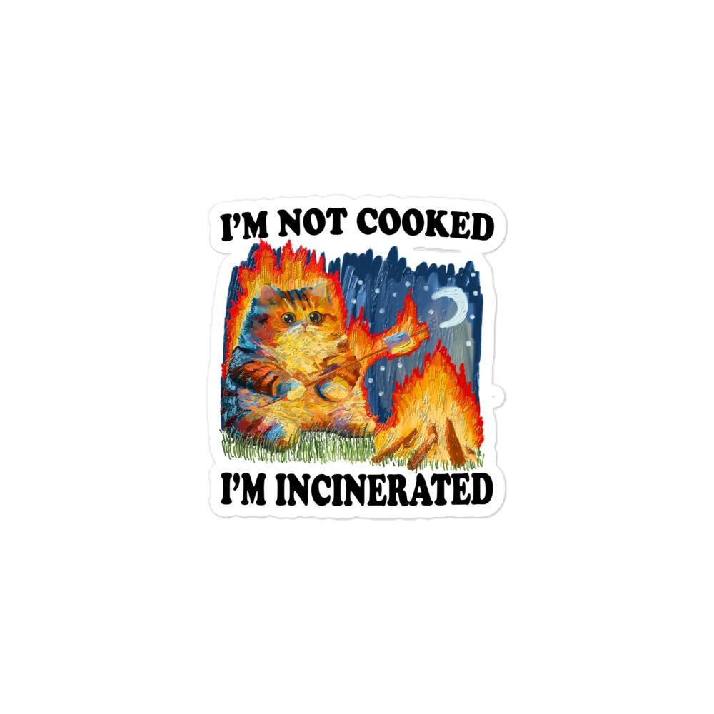 Not Cooked Bubble-free stickers