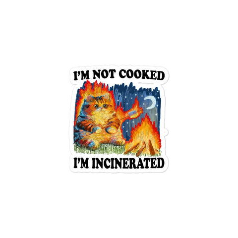 Not Cooked Bubble-free stickers