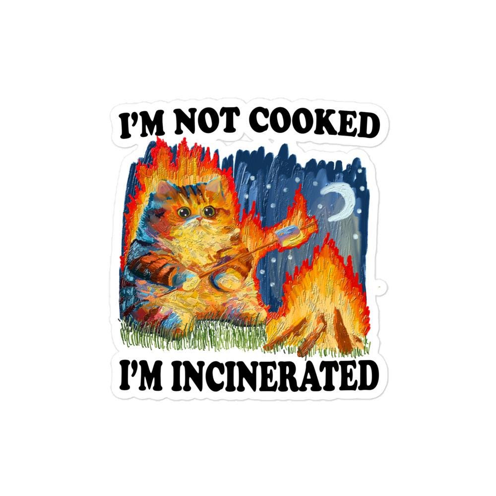 Not Cooked Bubble-free stickers
