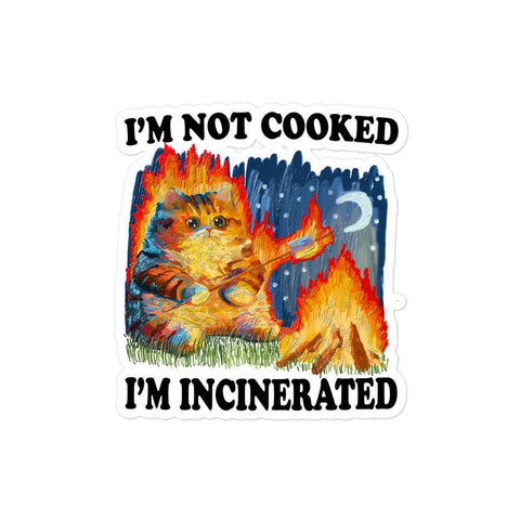 Not Cooked Bubble-free stickers