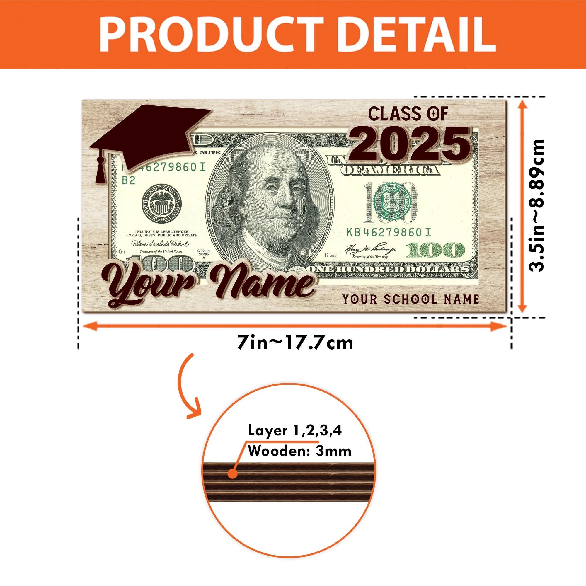 Graduation Money Holder Stand, Personalized Graduation Money Holder, 2025 Graduation Money Holder, Graduation Gifts 2025, Class of 2025