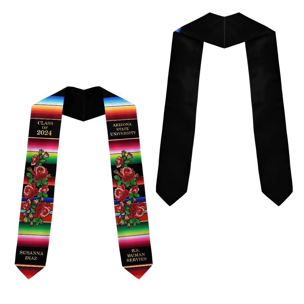 Personalized Mexican Stole, Custom Mexican Graduation Stole, Mexican Stole Graduation Class Of 2025, Mexican Graduation Sash TD-0425-A7X2